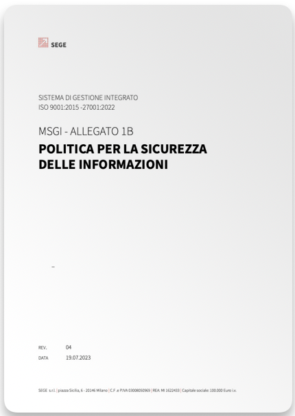 Politica Sicurezza Informazioni